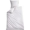 Shangrila Bettwäsche Set Microsatin »Berlin« Federa per Cuscino, con Chiusura Lampo, Delicata sulla Pelle, 202090, Bianco, BxL 135x200 cm