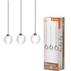 LEDVANCE Lampada a sospensione decorativa Decor Circle, 3 luci, LN, 20W, 1300lm, 3000K/4200K/6500K, bianco caldo/bianco freddo/luce diurna, interruttore Click-CCT, IP20, plastica, 4-Pack