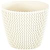 Prosperplast Vaso di fiori rotondo 5L Prosperplast Splofy in plastica in colore crema, Ø21,8 x 18,4 cm