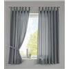 Gardinenbox Set di 2 Tende con Passanti Nastro Arricciato Opaco in Micro Raso Traslucido, Tinta Unita Opaca, Poliestere, Grigio, HxB 175x140 cm
