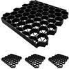 Relaxdays Set di 4 Piastre per Paddock in Plastica 50x50 cm, Carrabili, Nero
