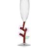 Ichendorf Milano Flute Fiore di Pesco, Collezione Botanica, 16 cl, Vetro Borosilicato, Fatto a Mano
