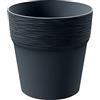 Prosperplast Vaso da fiori Furu 12x12x12,2 cm, Antracite