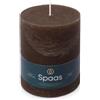 Spaas - Candela pilastro in stile rustico, 100/130 mm, 95 ore, marrone scuro