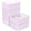 Cetomo Scatola portaoggetti in plastica per Lingerie e calzini con coperchio, organizzatore per calzini, organizer impilabile, cesto appendiabiti, rosa (31 x 24 x 11 cm)