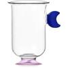 Ichendorf Milano Bicchiere Luna Lilla, Collezione Sogni d'Oriente, 20 cl, Vetro Borosilicato, Fatto a Mano