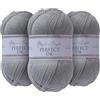 Utopia Crafts DK Double Knitting Yarn 3x 100g (Grey)