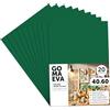 m-office Fogli di Gomma Eva Colorata, Gomma Crepla per Scrapbooking, Scuola, Cartoncini Creativi, Lavoretti, Torte Scenografiche, Scuola o Progetti Artistici 40x60cm (Verde scuro, 20 uds)