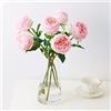 Ukeler Bouquet di rose rosa di Austin, 4 pezzi, realistiche al tatto, in lattice, fiori artificiali per la decorazione della casa, composizioni floreali, centrotavola per matrimoni, regalo di San