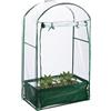 Relaxdays Serra da Balcone e Giardino, Sacco per Piantare, 153x89x49 cm, in PVC, Telaio in Acciaio, Trasparente Verde