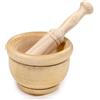 Space Home - Mortaio con Pestello in Legno - Ø 14 cm - Design Rustico
