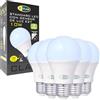 CLAR - Lampadina con sensore crepuscolare da 10 W - Luce fredda per notte e giorno, esterno (confezione da 5)