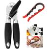 3 Pezzi Apribarattoli, Apriscatole Professionale, Apribarattoli Gomma Universale, 4 in 1, 5 in 1 e 6 in 1 Apriscatole Manuale Kit per Cucina, Ristorante, Bar, Artrite gli Anziani