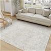 PureCozy Tappeto Salotto Tappeti 120x170cm Beige Lavabile in Lavatrice Antiscivolo Moderno Astratto Naturale Grande Carpet Cameretta Scendiletto Camera da Letto Ufficio Pelo Corto