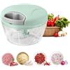 Xusxes 500 ml Tritatutto Manuale, Trita Verdure Manuale con Tirante a Corda, Trita Verdure Ma nuale Multifunzionale per Neonati, con Tirante a Corda, Mini Tritaverdure da Cucina con 3 Lame in Acciaio Inox