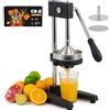 CO-Z Spremiagrumi Manuale Professionale Spremiagrumi a Leva Acciaio con 12,8 cm Filtro Spremi per Melograno Arancia Pom Lime e Limone, Spremiagrumi Lavabile in Lavastoviglie, Nero
