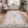 BEIMO Tappeto 120x170 cm per Soggiorno e Camera da Letto, Stile Boho Chic Antiscivolo, Lavabile in Lavatrice - Blu e Rosa