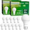 bravotecno Lampadine LED E27, Classe Energetica B, E27 LED Luce Fredda 6500K, 4,3W 806LM A60, Equivalente a 60W, Angolo di Illuminazione 360°, Non Dimmerabile, Basso Calore & Lunga Durata, 12 Pezzi