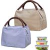 AMONENZ 2 Pezzi Mini Borsa Termica, Pieghevole Borse Termiche Piccole, Portatile Borse Frigo Piccole, Borsa Porta Pranzo, per Scuola, Ufficio, Picnic, Viaggi
