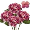 Hollyone 4 rose di ortensia artificiali rosse, diametro 19 cm, per bouquet da sposa, casa, ufficio, hotel, decorazione per feste, centrotavola, composizioni floreali