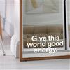 Finest Folia Adesivo a specchio, bianco, per specchio, per bagno, camera da letto, finestre, decorazione fai da te, K163 (04 Give this world good energy)