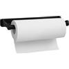 Porta Carta Igienica Con Ripiano E Supporto Salviette, In Acciaio Inox Nero, 21x13x6 Cm, Installazione A Muro O Adesiva