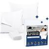Beddy-Bye Federe Cuscino Letto 65x65 cm (set di 2) Impermeabile con Cerniera a Zip di Beddy-Bye® - Federa Traspirante e Ipoallergenica Certificata Oeko-Tex - Copertura prodotta in UE