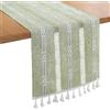 Bigqin Runner da tavolo grande, copertura decorativa con nappe in cotone e lino per mobile TV, soggiorno, tavolino da caffè, sala da pranzo, cucina, caffetteria, casa, interni, bar, feste, 180x33 cm