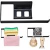 WAYASI Portaspugne organizer, Porta Spugne Lavello, Organizer per Lavandino, Porta Strofinacci Cucina, Accessori per Lavello Cucina per Spugne Strofinacci e Panni (Nero)