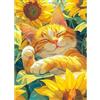 AIRDEA Gatto arancione carino Diamond Painting, Gatto cartone Diamond Painting Kit Completo, Diamantini Crystal Art Hobby Creativi Adulti Decorazione per Casa 30x40 cm