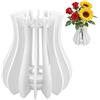 Yibang Vaso per bouquet di fiori Lego, vaso puzzle in legno, puzzle in legno bianco per kit di costruzione di bouquet Lego, per Lego Botanicals, narcisi, girasoli, rose, fiori di ciliegio, tulipani, loto
