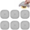 GUOYOU 6 Pcs Protezione per Scarico in Silicone, Filtro per Lavello da Cucina con Ventosa 14 * 14CM Filtro Doccia Capelli Filtro Lavandino Bagno per Doccia, Cucina, Bagno(Grigio)