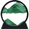 Tel Charme * Dipinto di sabbia in movimento - Quadro 3D Quicksand - Pannello 3D in vetro rotondo di acque profonde - Decorazione rilassante per la casa, giocattolo da scrivania per la casa (17,8 cm