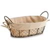 Zeller 18091 Cestino per Il Pane Countrystyle, con Maniglie, Metallo, Beige, 30x21x11 cm