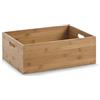 Zeller 13341 Cesto Contenitore, Bambú, Beige, 40x30x14 cm