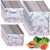 Touosy 30 Pezzi Sacchetti Freezer, con Cerniera Sacchetti Gelo, 3 Dimensioni Ziplock Bags Richiudibili Alimenti in Foglia di Alluminio per Conservare Carne Verdure Frutti di Mare