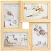 Tutee Cornice Per Foto, Robusta Cornice in Legno MDF, Cornici Foto multiple da Parete, Portafoto da Parete Multiplo, Decorazioni Murali, Cornici 10x15cm 4PZ (Legno Chiaro)
