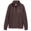 TOM TAILOR Felpa da Uomo, 39217 - Structure Grindle Mid Brown, 3XL