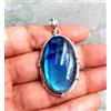 Splendido Pietra Labradorite 925 Argento Sterling Fatto a Mano Ciondolo X-60