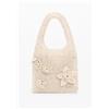 Desigual, Borsa crochet fiori, Cotone, Bianco, U