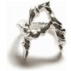 Desigual, Anello lettera A placcato argento Zalio, Nero, L