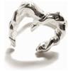 Desigual, Anello lettera M placcato argento Zalio, Nero, L