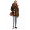 Desigual, Parka cappuccio ricamato, Cotone, Verde, L
