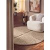 Ted Baker - Moderno tappeto a pelo lungo rotondo Jasper - Morbido tappeto per soggiorno, design geometrico, struttura Shaggy 3D, fatto a mano, effetto molto profondo per soggiorno, camera da letto