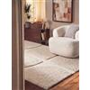 Ted Baker - Moderno tappeto a pelo lungo Jasper - Morbido tappeto per soggiorno, design geometrico, struttura Shaggy 3D, fatto a mano, effetto molto profondo per soggiorno, camera da letto, crema, 80