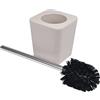 Douceur d'Intérieur, Spazzola Wc (11,6 x 11,6 x 38,2 cm) Vitamina Tortora, Plastica Soft Touch