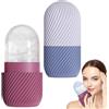 YIPFEN 2 Pezzi Ice Roller, Rullo di Ghiaccio in Silicone Riutilizzabile per Viso e Occhi, Massaggiatore Anti-Aging, Riduce Rughe e Occhiaie (Viola+Rosa)