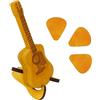 Raxfekro 3 Plettri per Chitarra in Legno per Plettri per Chitarra, Plettri per Chitarra con Mini Supporto Per gli Amanti dell'ukulele, Delle Chitarre Acustiche, dei Bassi, Stile Vintage