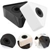 Voarge 2 pz Microfono Stazione Bandiera Triangolo Quadrato, Bandiera Stazione Box per Palcoscenico Karaoke Handheld Fucile Microfono (Nero + Bianco)