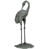 Relaxdays Statua a Forma di Gru, 72 x 32 x 22 cm, Decorazione da Giardino, Resistente alle Intemperie e al Gelo, Verde